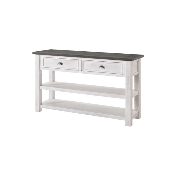 MONTEREY SOFA CONSOLE TABLE, WHITE AND GREY