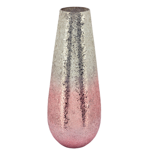 18" Crackled Vase, Blush Ombre image