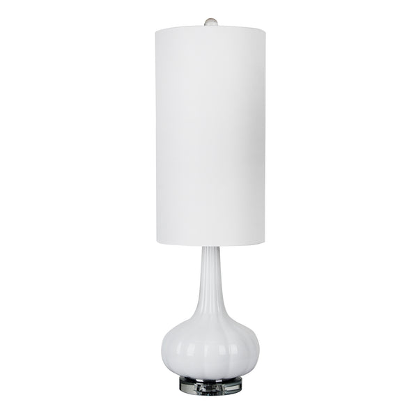 Glass 36" Genie Table Lamp, White image
