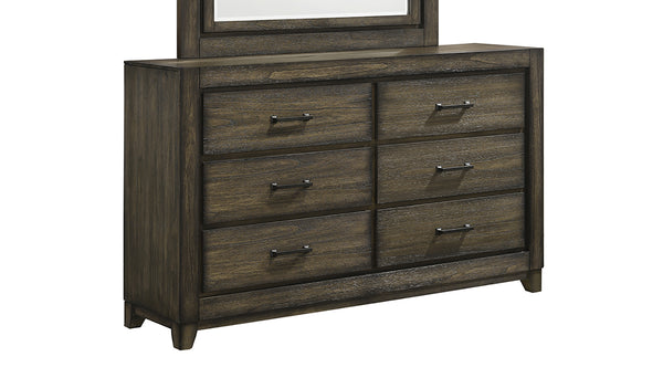 New Classic Furniture Ashland 6 Drawer Dresser in Rustic Brown B923-050 image