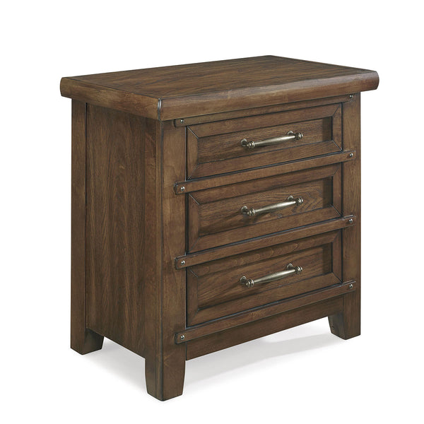 New Classic Furniture Fairfax 3 Drawer Nightstand in Medium Oak B704-040 image