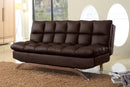 DARK BROWN PU Futon Sofa Bed
