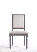 Leventis Cream Linen & Weathered Gray Side Chair