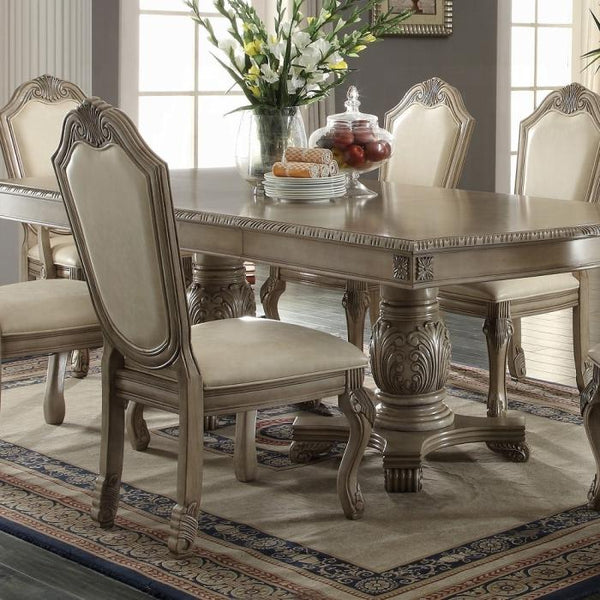 Chateau De Ville PU & Antique White Side Chair