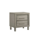 Lennox 2 Drawer Nightstand-Gray
