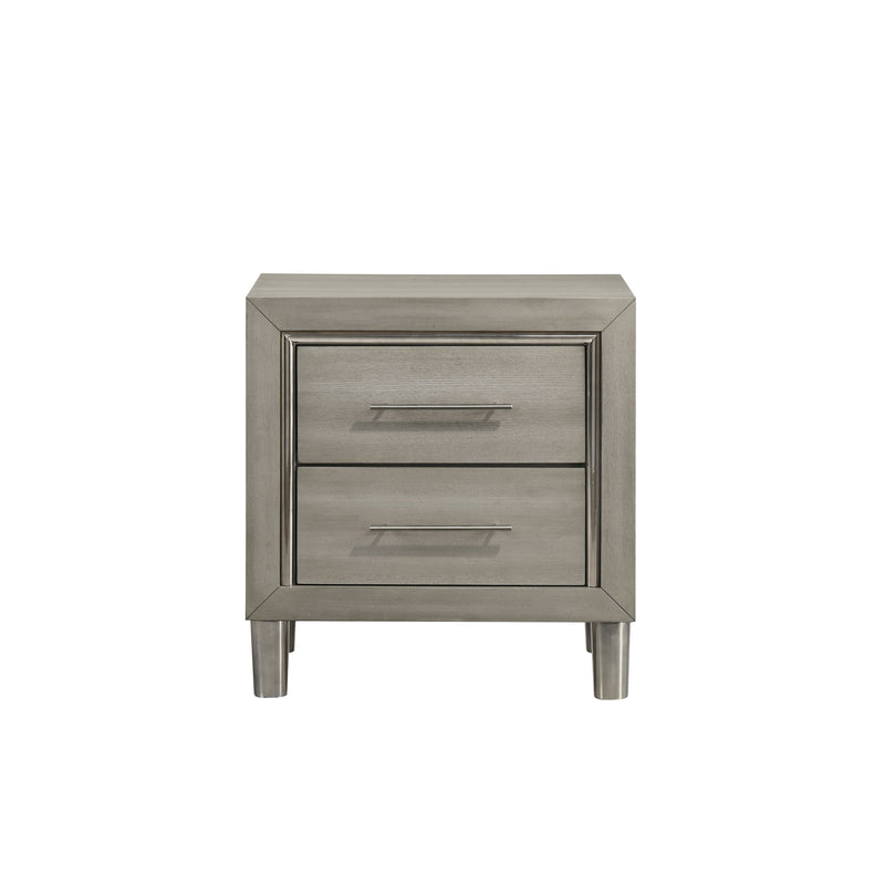 Lennox 2 Drawer Nightstand-Gray