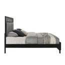 Obsidian 5/0 Q Headboard, Footboard & Slats-Black
