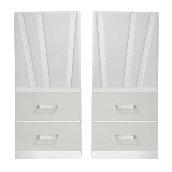 Europa Nightstand Panels, Set Of 2 - White