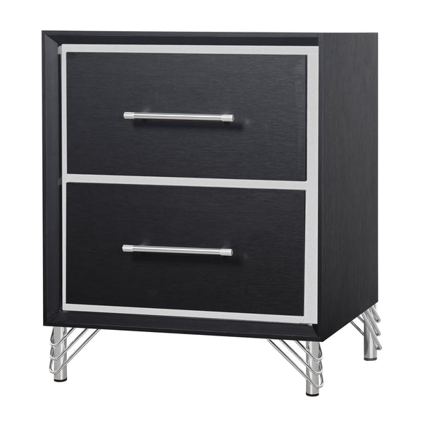 Ava 2 Drawer Nightstand-Ebony