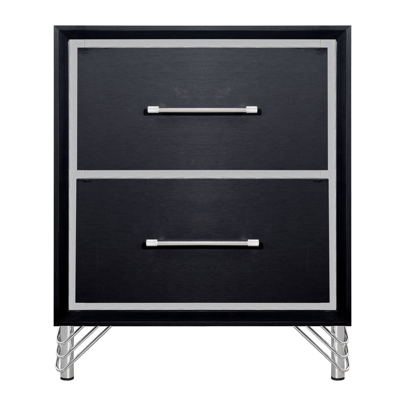 Ava 2 Drawer Nightstand-Ebony
