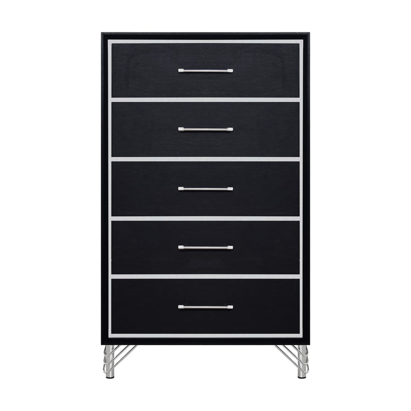 Ava 5 Drawer Chest-Ebony