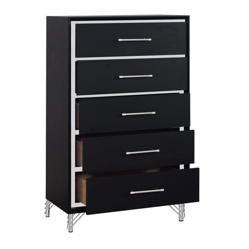 Ava 5 Drawer Chest-Ebony