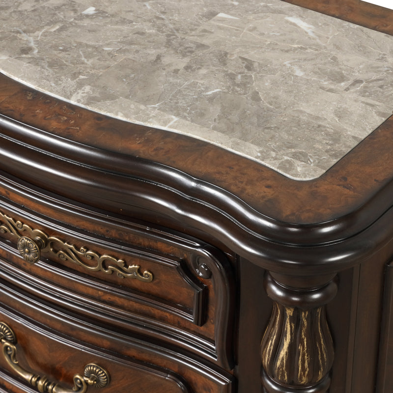 Bella Notte Nightstand- Mahogany Brown