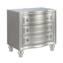 Reflections Nightstand W/Mirrored Top-Silver