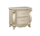 Monique Nightstand W/Marble Top-Champagne