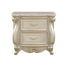 Monique Nightstand W/Marble Top-Champagne
