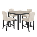 Daphne 5 Pc Natural 42" Counter Set W/Natural Chairs