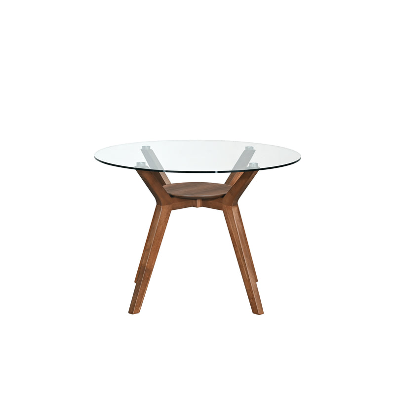 Oscar Dining Table Base For Glass Top Table-Walnut