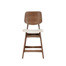 Oscar Counter Chair With Natural Cushion-Walnut