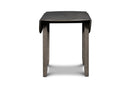 Gia 3 Pc 42" Drop Leaf Dining Table & 2 Chairs-Gray
