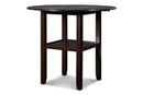 Gia 3 Pc 42" Counter Drop Leaf Table & 2 Chairs-Ebony
