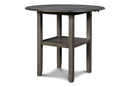 Gia 3 Pc 42" Counter Drop Leaf Table & 2 Chairs-Gray