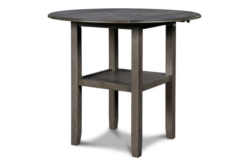 Gia 3 Pc 42" Counter Drop Leaf Table & 2 Chairs-Gray