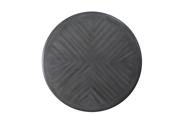 Gia 5 Pc 47" Round Dining Table & 4 Chairs-Gray