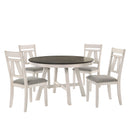 Maisie Round Table-White/Brown