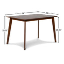Morocco 47" Rectangle Dining Table-Walnut Brown