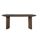 Kody 79" Oval Dining Table Top-Dk Walnut