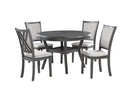 Amy 5 Pc 47" Round Dining Set-Gray