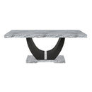 Lyra Dining Table Top And Base Bottom Marble