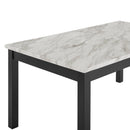 Celeste 64" Dining Table-Espresso/Faux Marble