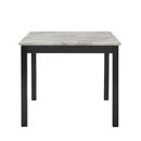 Celeste 5Pc 42" Marble Finish Counter Table & 4 Chairs-Black