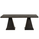 Plateau Rectangle Table Pedestal Base-Rustic Espresso