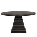 Plateau Round Table Pedestal Base Top-Rustic Espresso