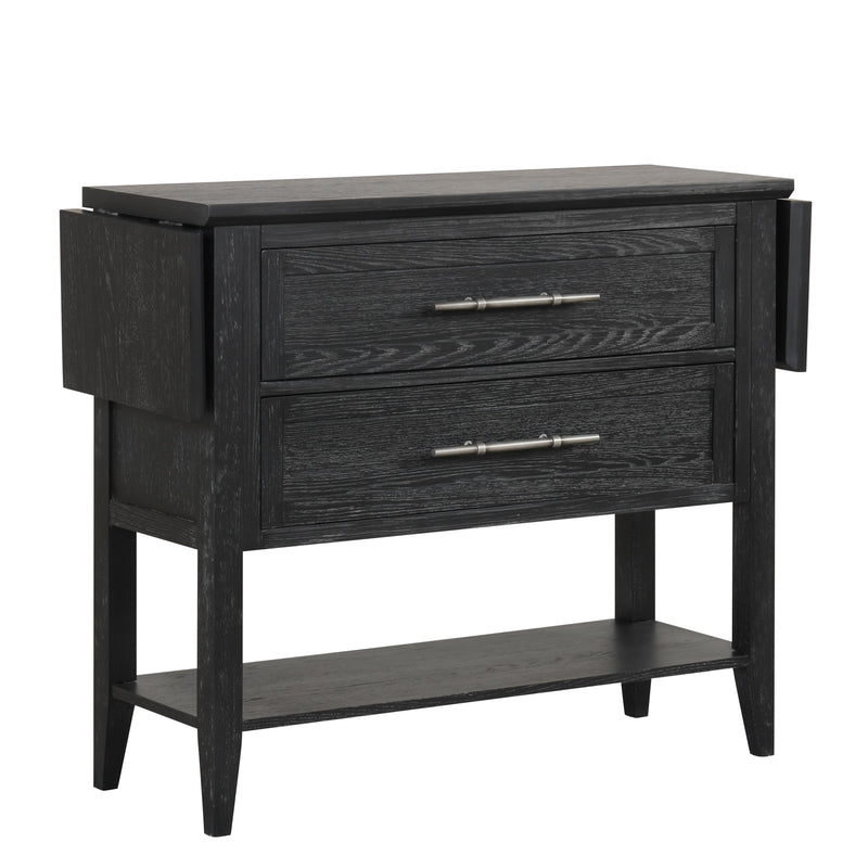 Sable Crest Drop Leaf Server-Black