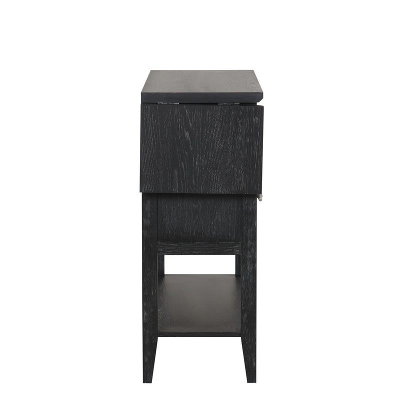 Sable Crest Drop Leaf Server-Black