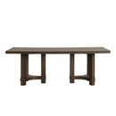 Cityscape Rectangle Dining Table Base-Walnut