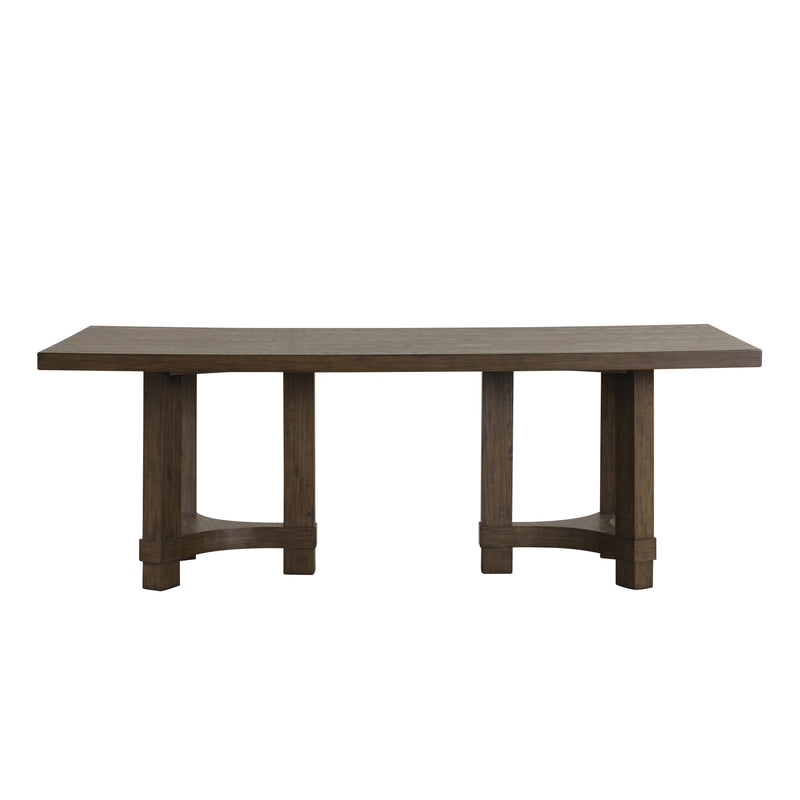Cityscape Rectangle Dining Table Base-Walnut
