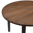 Potomac 48" Round Dining Table & 4 Chairs-Brown/Black