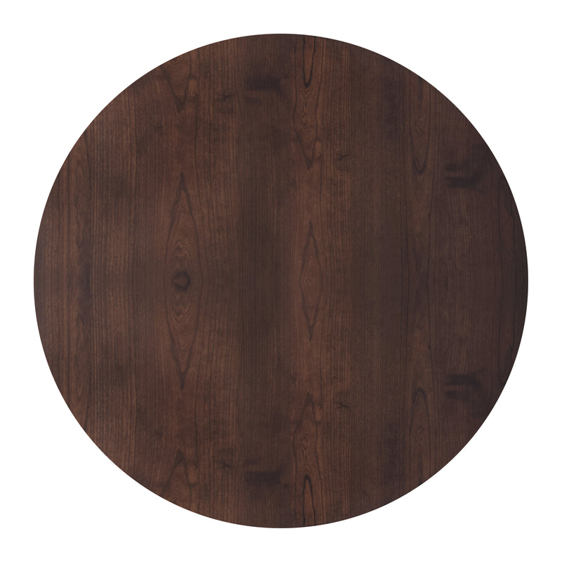 Tioga 47" Round Table-Brown Cherry