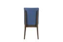 Maggie Dining Chair W/Blue Cushion-Walnut