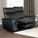 Bienne Loveseat Manual Recliner White & Black