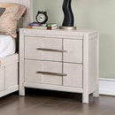 Berenice Espresso Night Stand White, Gray, & Espresso
