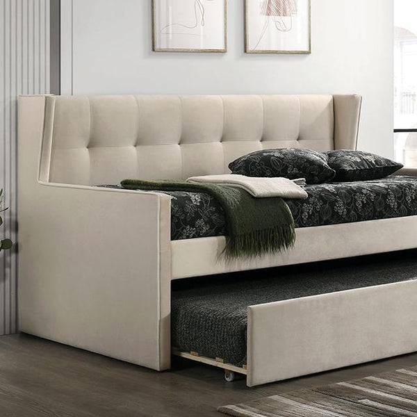 PIRENE Twin Daybed w/ Trundle, Beige image