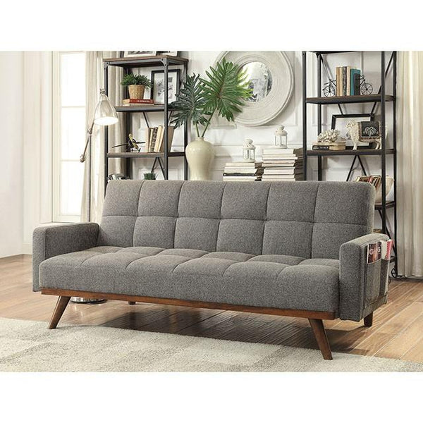 Nettie Gray/Oak Futon Sofa image