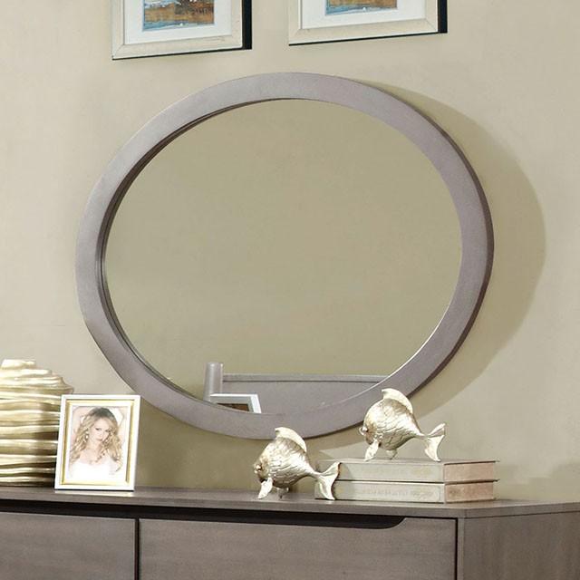 Lennart Gray Oval Mirror image