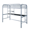 Opal Iii Black & Silver Twin Loft Bed
